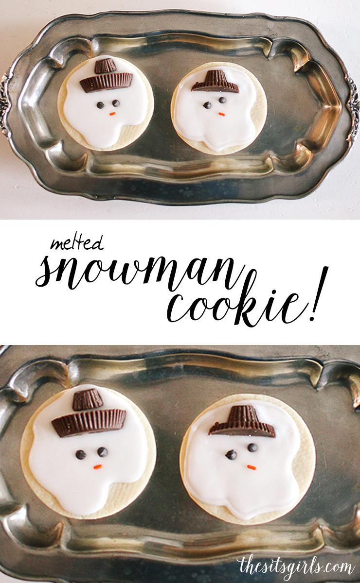 Love how easy it is to decorate these cute melted snowman cookies | Christmas Cookie Recipe