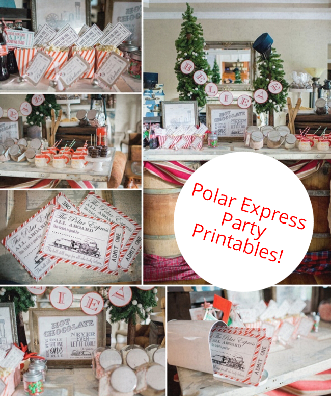 Polar Express Party Printables | From food to favors, decor, and the cutest printables you've seen, everything you need to throw the perfect Polar Express Party is here. 