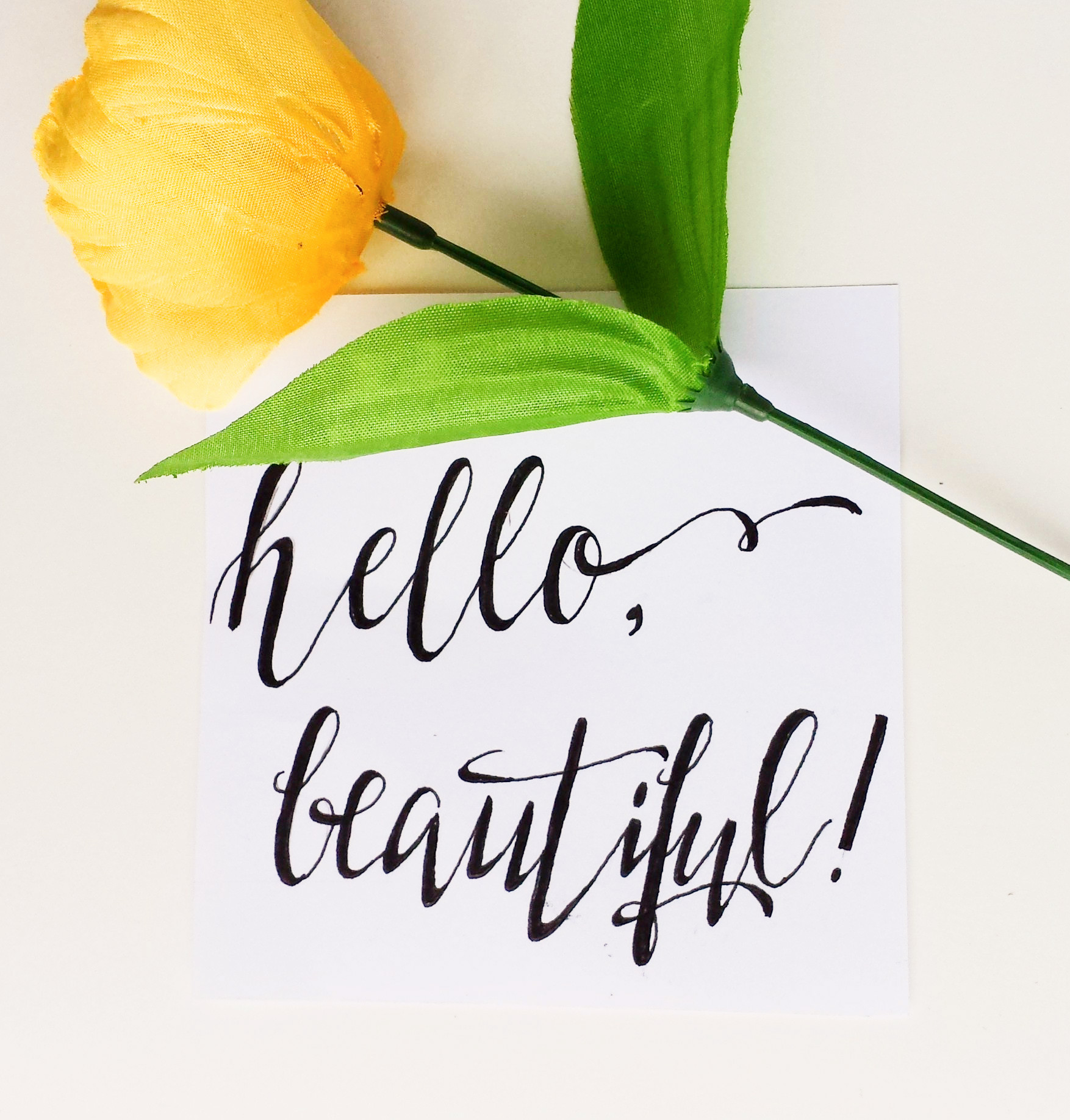 Hello Beautiful | Fake Calligraphy