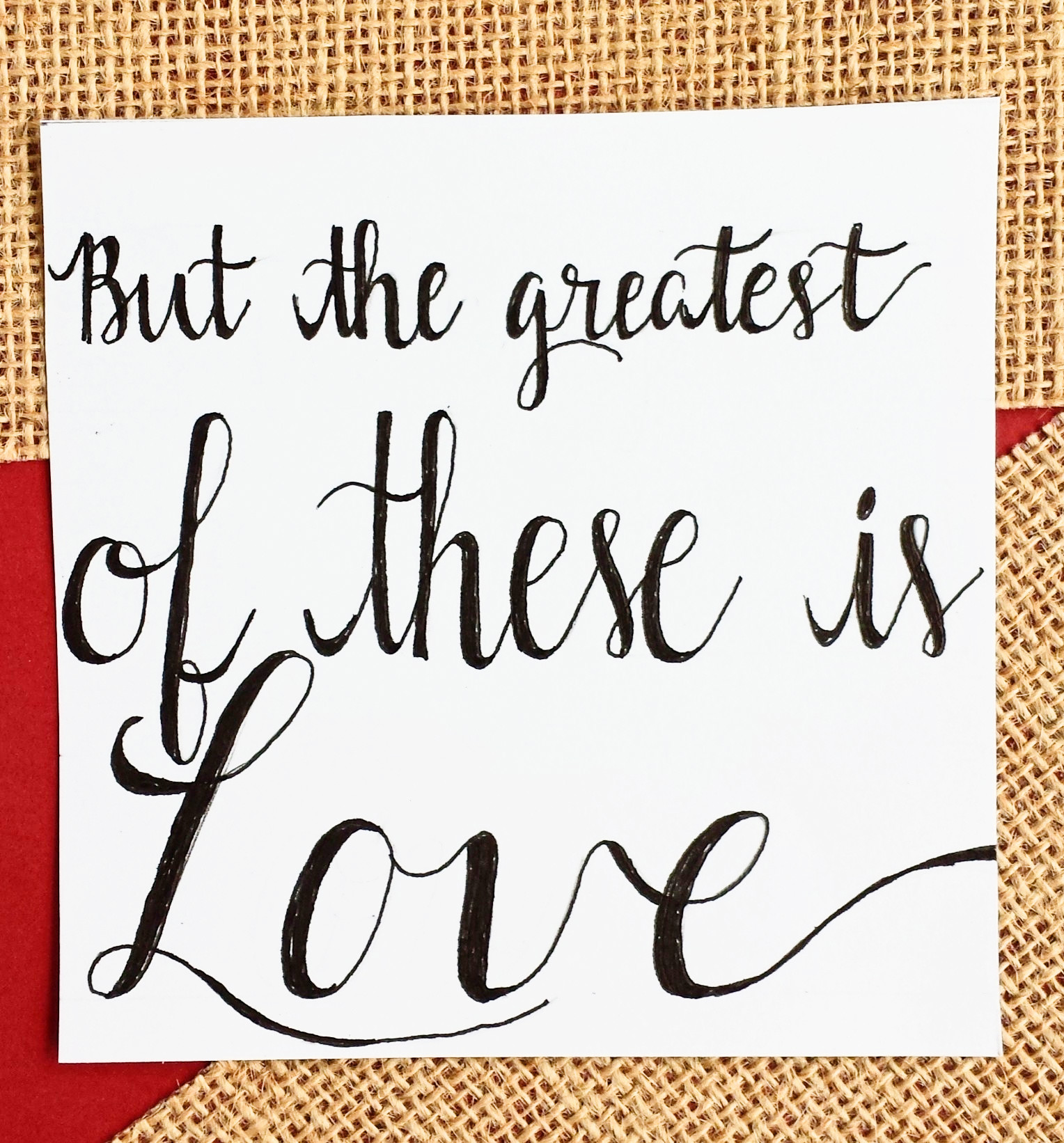 But the greatest of these is love.