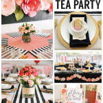 Traditional afternoon tea meets little girl birthday party in this Black & White Tea Party. Check out the cute decor, yummy food, fun party craft, and more!