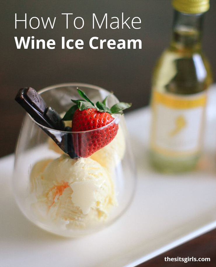White Wine Ice Cream | This is a delicious ice cream recipe you can easily make at home without an ice cream machine. 