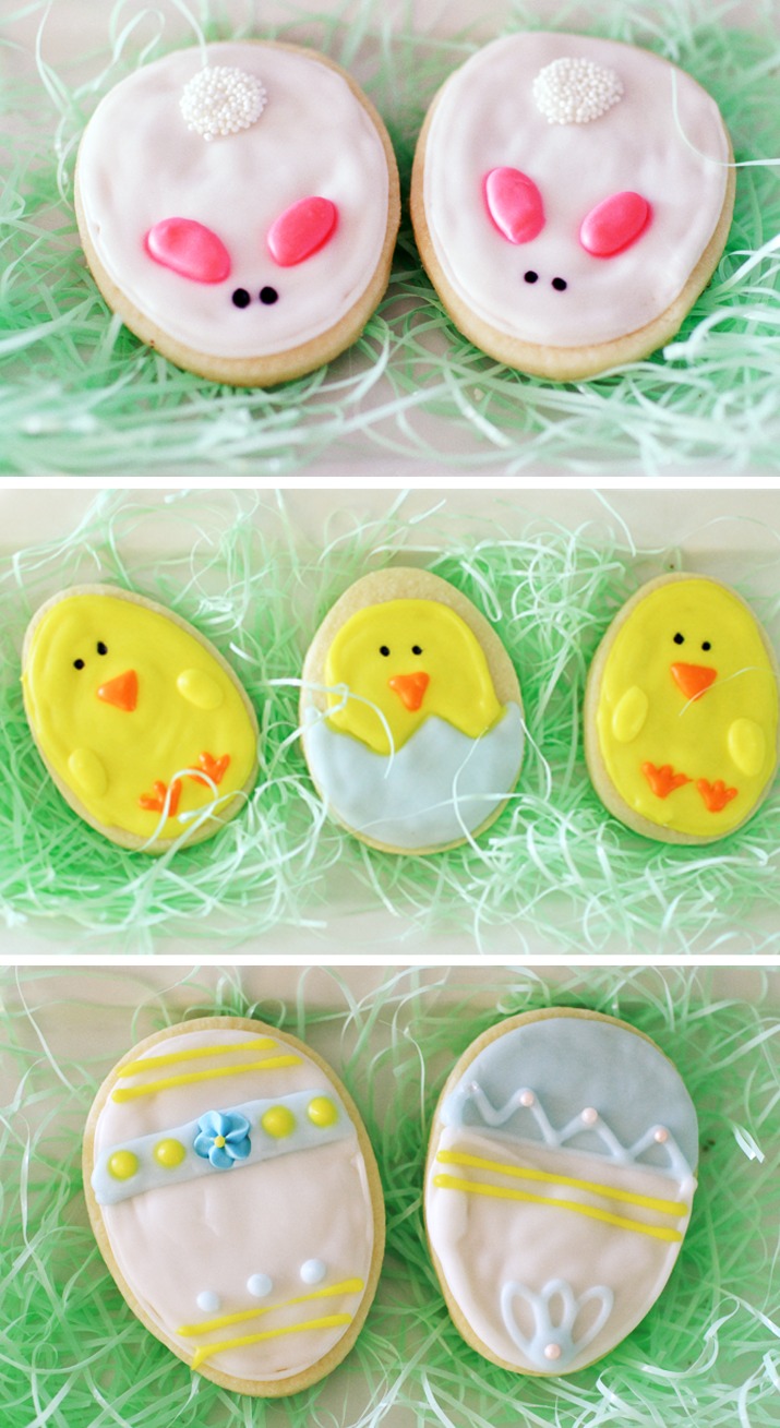 Easy Easter Cookies | You can decorate Easter Cookies with four cute designs using one simple cookie cutter.