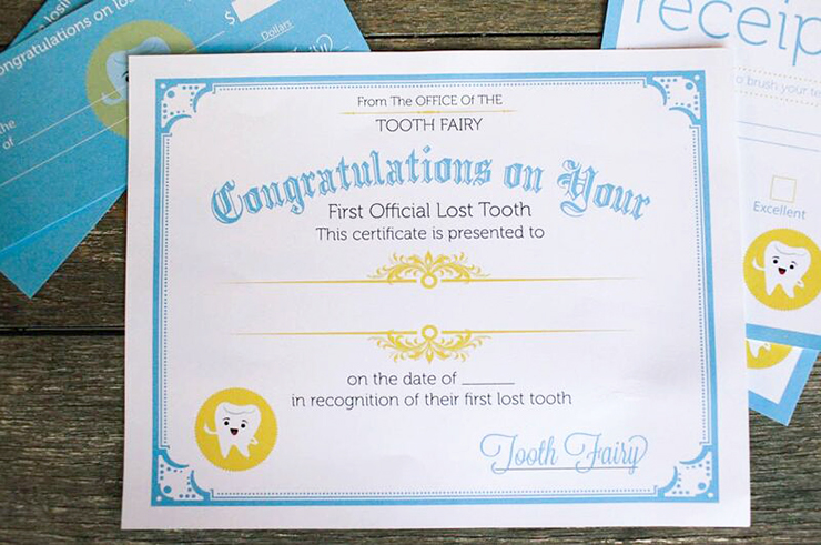 First Tooth Certificate 