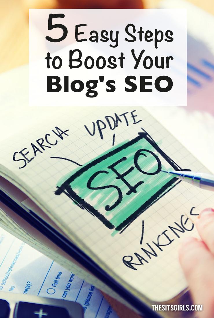 Click through for 5 easy steps that will help you boost your blog's search engine optimization.