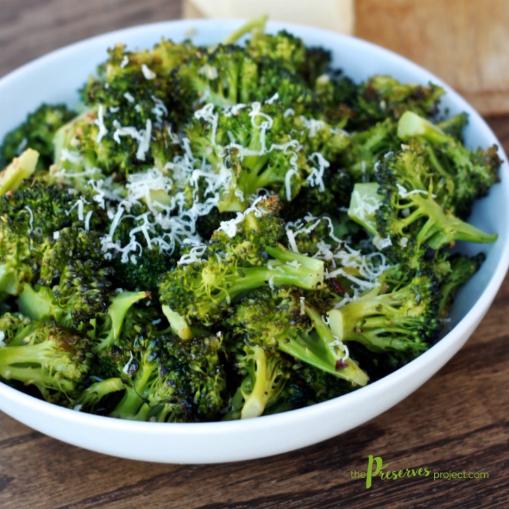 Lemon, Garlic, & Parmesan Roasted Broccoli recipe