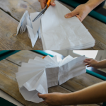 Perfect for party decorations any time of the year - giant paper bag stars. Mix and match colors to make a stunning feature wall for your next party, or hang your paper stars from the ceiling. Easy step by step instructions and a video tutorial will help you create the perfect stars.