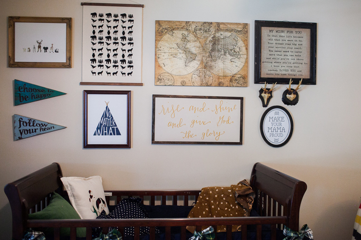 Mix and match patterns, graphics, and inspirational sayings for the perfect gallery wall.