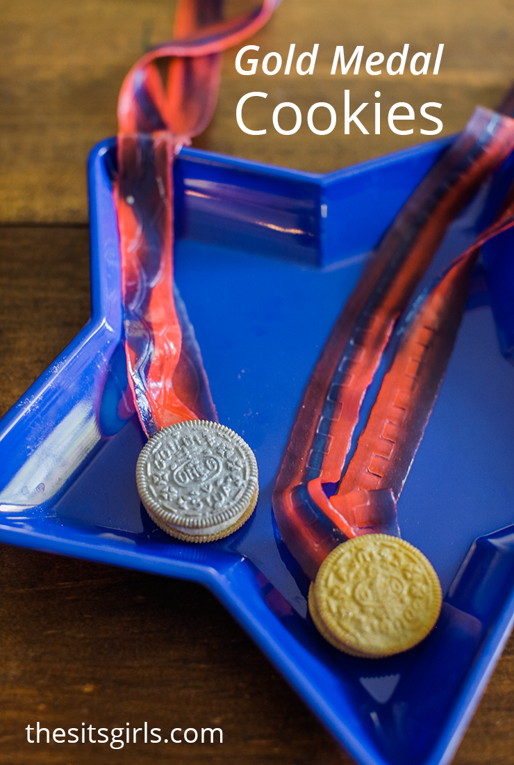 Make your own Gold Medal cookies! This cute snack is perfect for the Olympics! 