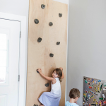 DIY Rock Climbing Wall - this is a great project for a kids' playroom. It's a great way to keep kids active.