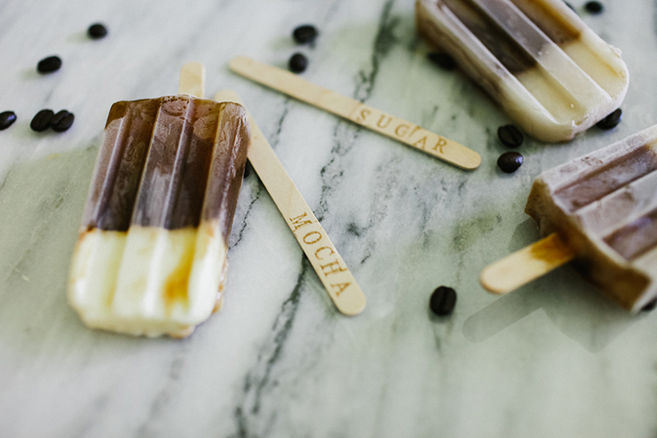 Coffee popsicles are our favorite!