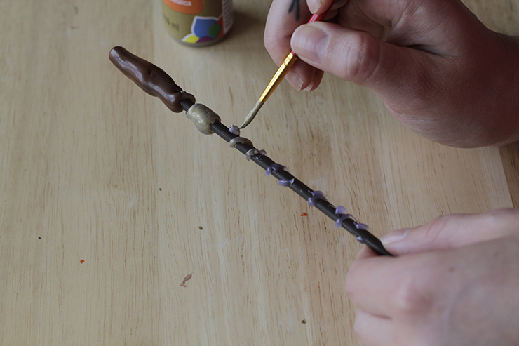 Use some simple glue to make a beautiful wand!