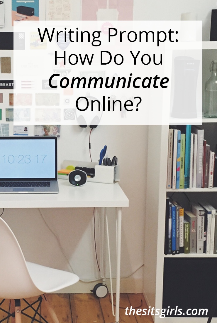 Great writing prompt for your blog or journal: communicating online vs offline.