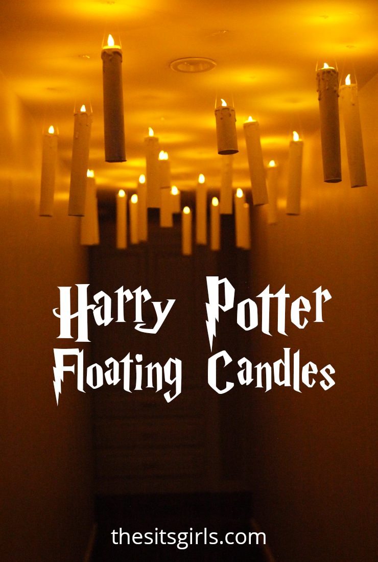 Easy tutorial for making your own Harry Potter floating candles. They are perfect for a Harry Potter party or Halloween decor! It's easy to recreate the magic of the Hogwarts Great Hall in your own home.