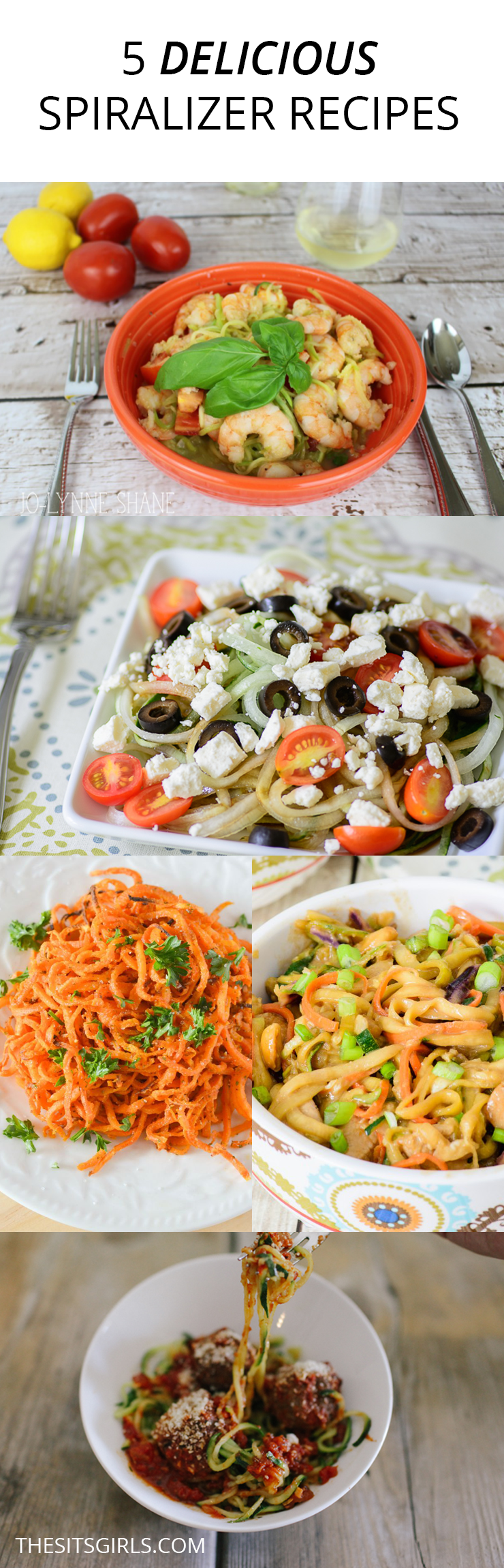 A spiralizer is the best kitchen tool! Get started with five easy and delicious recipes you can make with your spiralizer. 