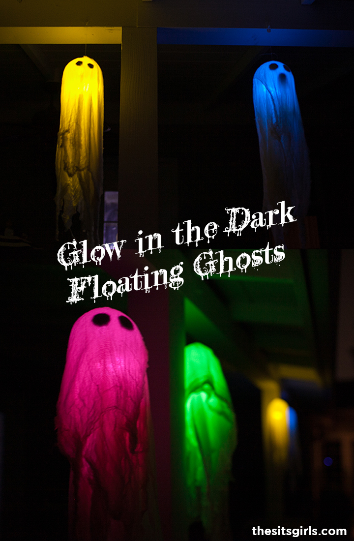 Glow in the dark floating ghosts