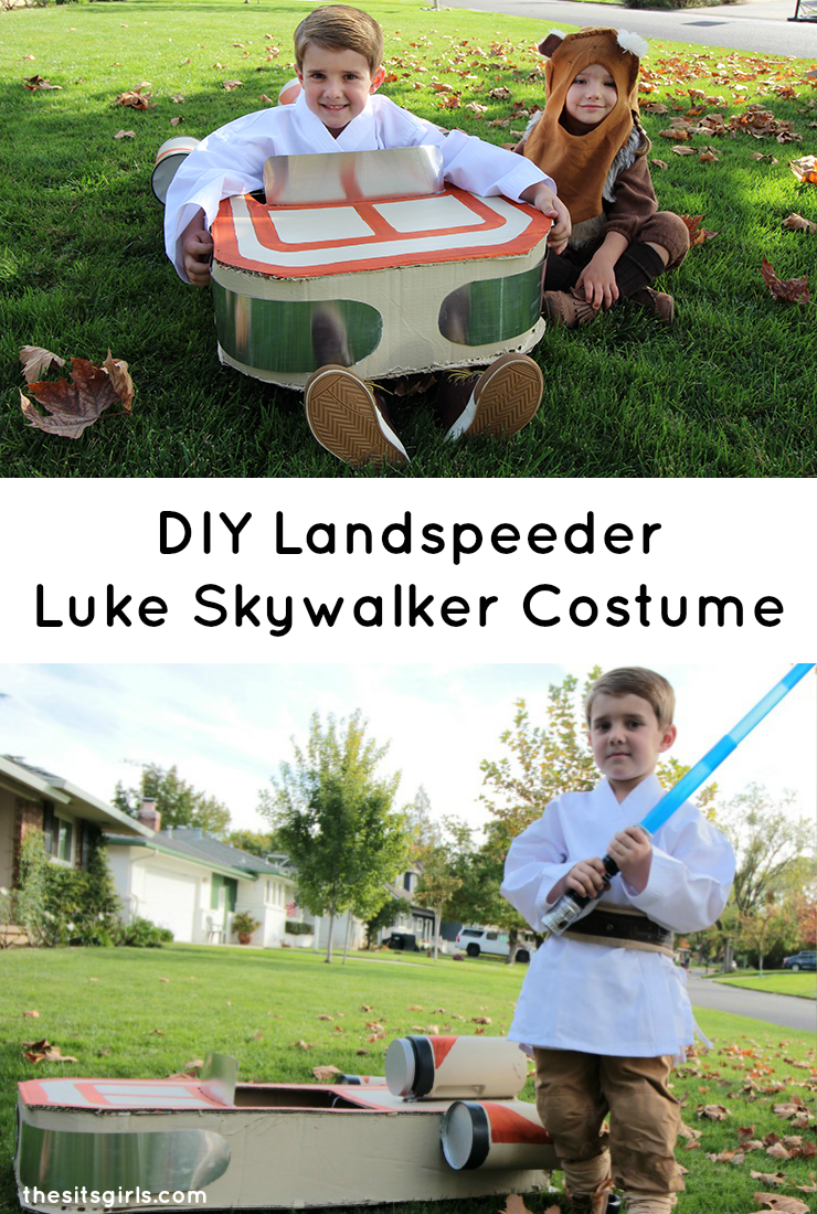 Make your own Luke Skywalker costume complete with this DIY Landspeeder! It's an easy project for your favorite Star Wars fan. 