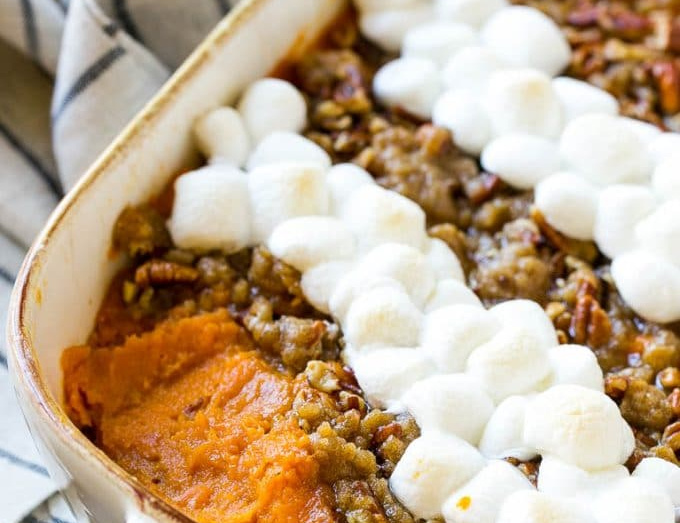 sweet potato casserole with marshmallows