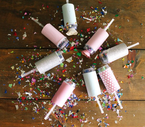 Confetti Poppers DIY Confetti Party Poppers New Year's Eve Party