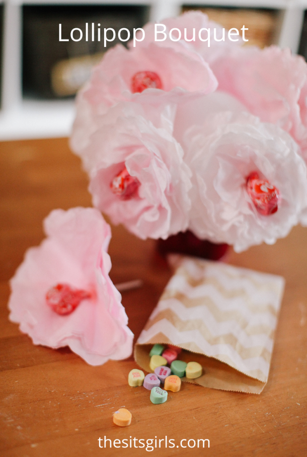 Use coffee filters and lollipops to make this cute Valentine's DIY gift.