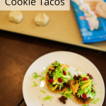 How to make sugar cookie tacos | cookie and candy tacos | This is a super cute dessert for Taco Tuesday that's on theme and delicious, too!