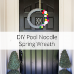 Use a pool noodle to make this cute wreath.