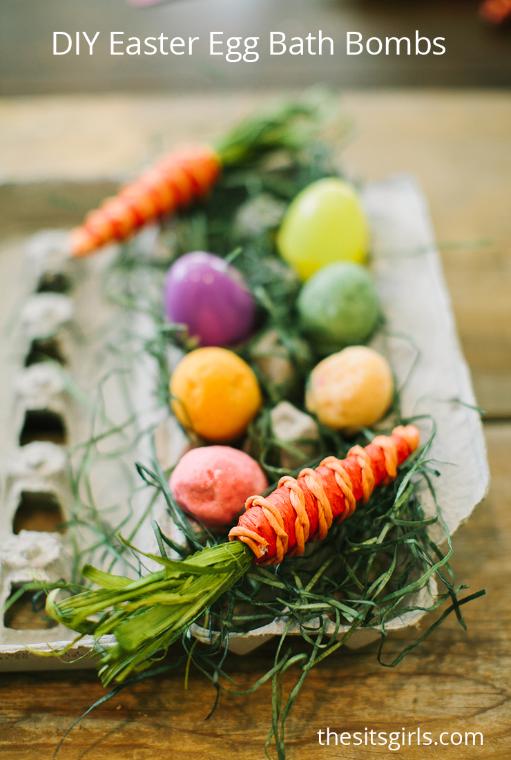 Easy bath bombs DIY tutorial. Make super cute Easter Egg bath bombs with a surprise inside.