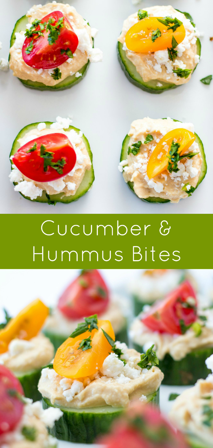 Cucumber And Hummus Bites | Easy Hummus Appetizer Recipe