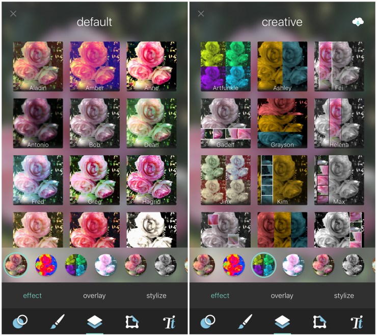Pixlr App photo layers, overlays, and filters for your photos