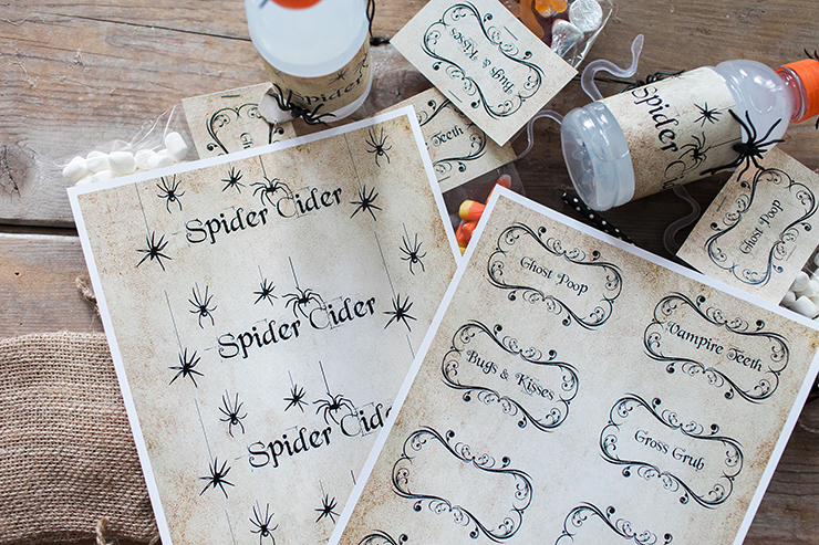Grab these printables to make some cute Halloween treats.
