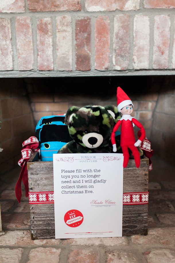 Santa Toy Donation Box | Donate Old Toys To Santa | Santa Printable