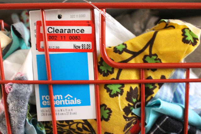 Wire bins are great sewing storage ideas. 
