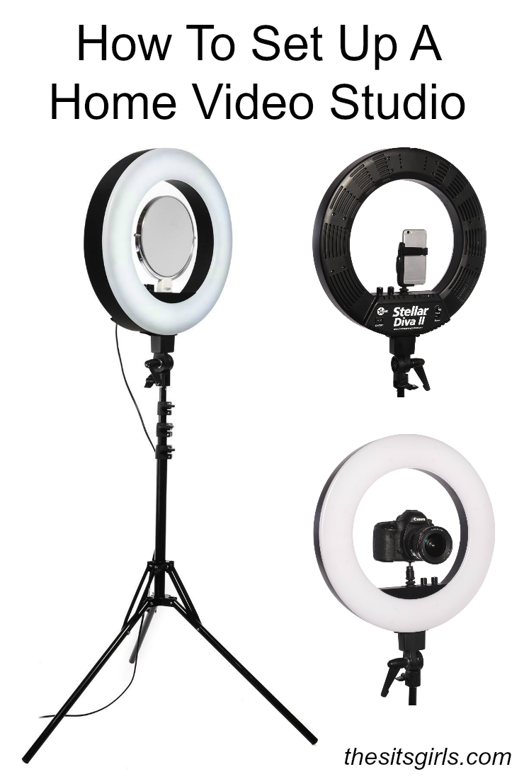 How to set up a home video studio to make videos for your blog or social media channels. Includes tips for food videos and live broadcasts.
