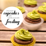 Chocolate Black Bean Cupcakes with Vanilla Avocado Frosting | Skinny Cupcake Recipe | You won't believe the healthy ingredients are used in these cupcakes, or how AMAZING they taste until you try them for yourself! #Cupcakes