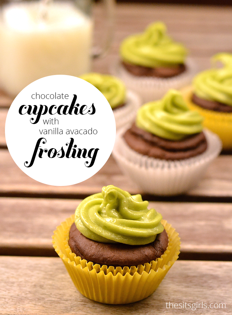 Chocolate Black Bean Cupcakes with Vanilla Avocado Frosting | Skinny Cupcake Recipe | You won't believe the healthy ingredients are used in these cupcakes, or how AMAZING they taste until you try them for yourself! #Cupcakes
