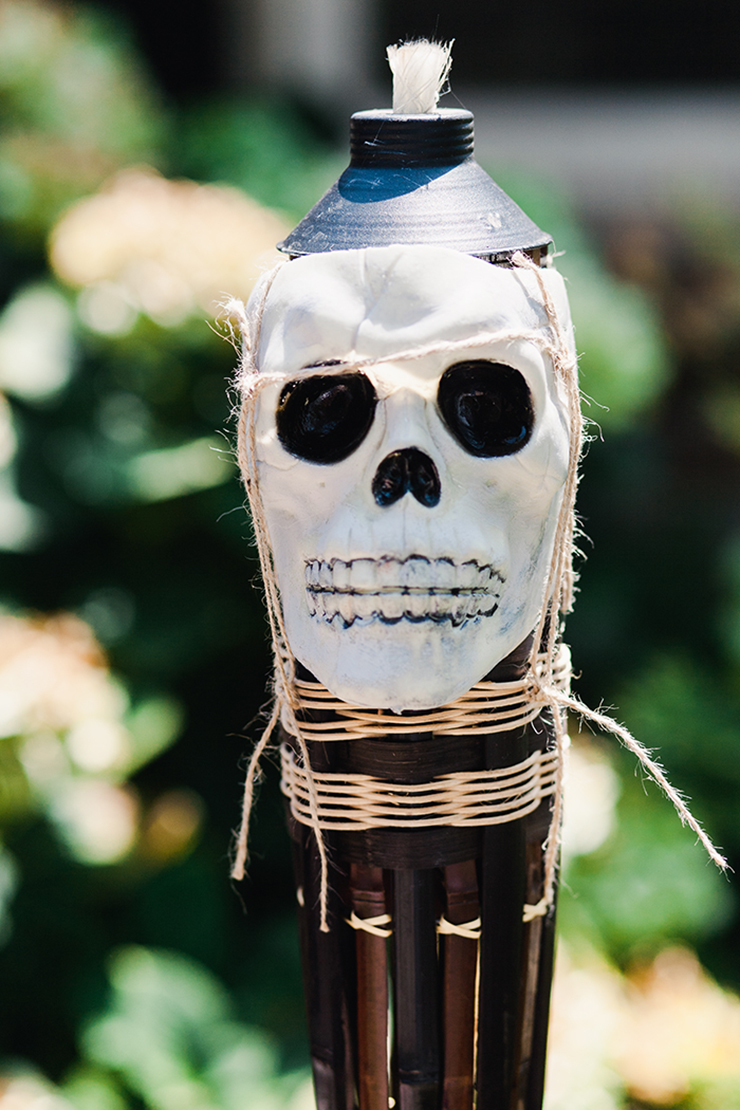Flaming Skull Torches are the perfect way to line your walkway for Halloween.