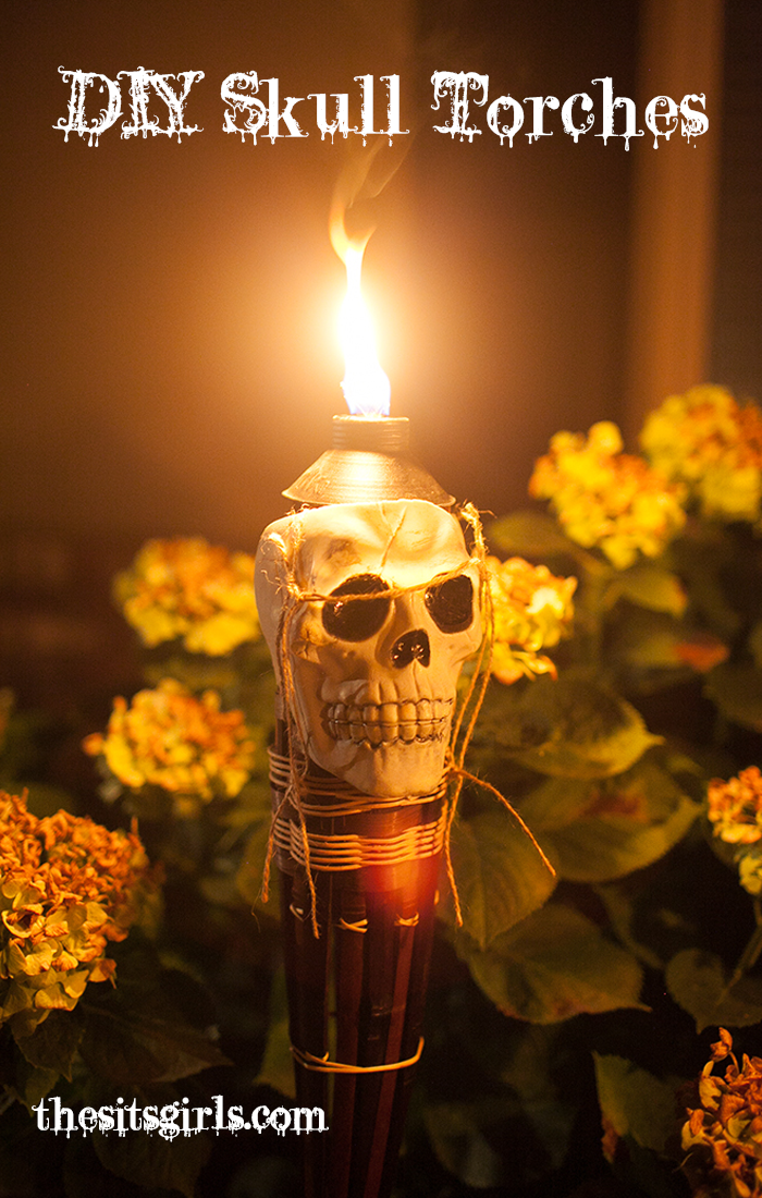 Flaming Skull Torches are the perfect way to line your walkway for Halloween. They are spooky and look spectacular at night. Spook it up this year as the cool house on Halloween!