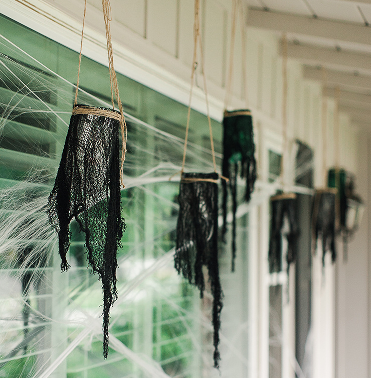 spooky graveyard lanterns for Halloween