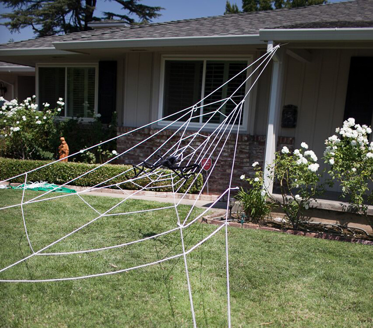 giant spider web yard decoration