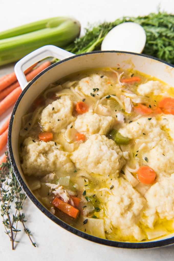chicken noodle soup with dumplings