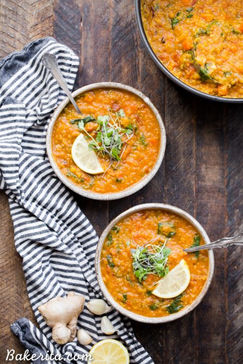 vegan red lentil soup