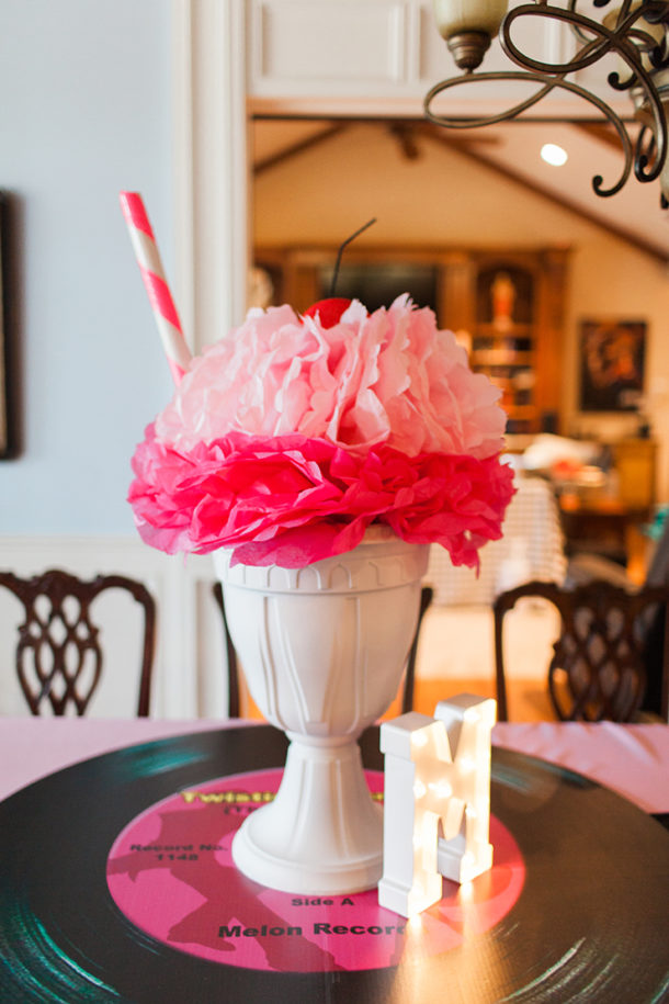 ice cream sundae centerpieces