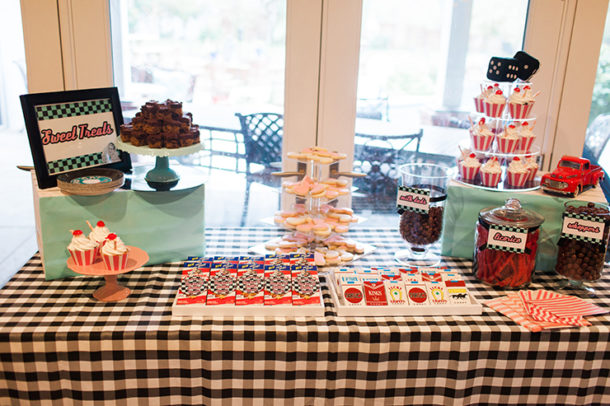 retro food and drinks for sock hop