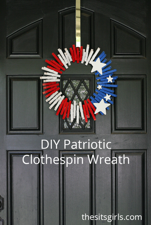 DIY Patriotic Clothespin Wreath