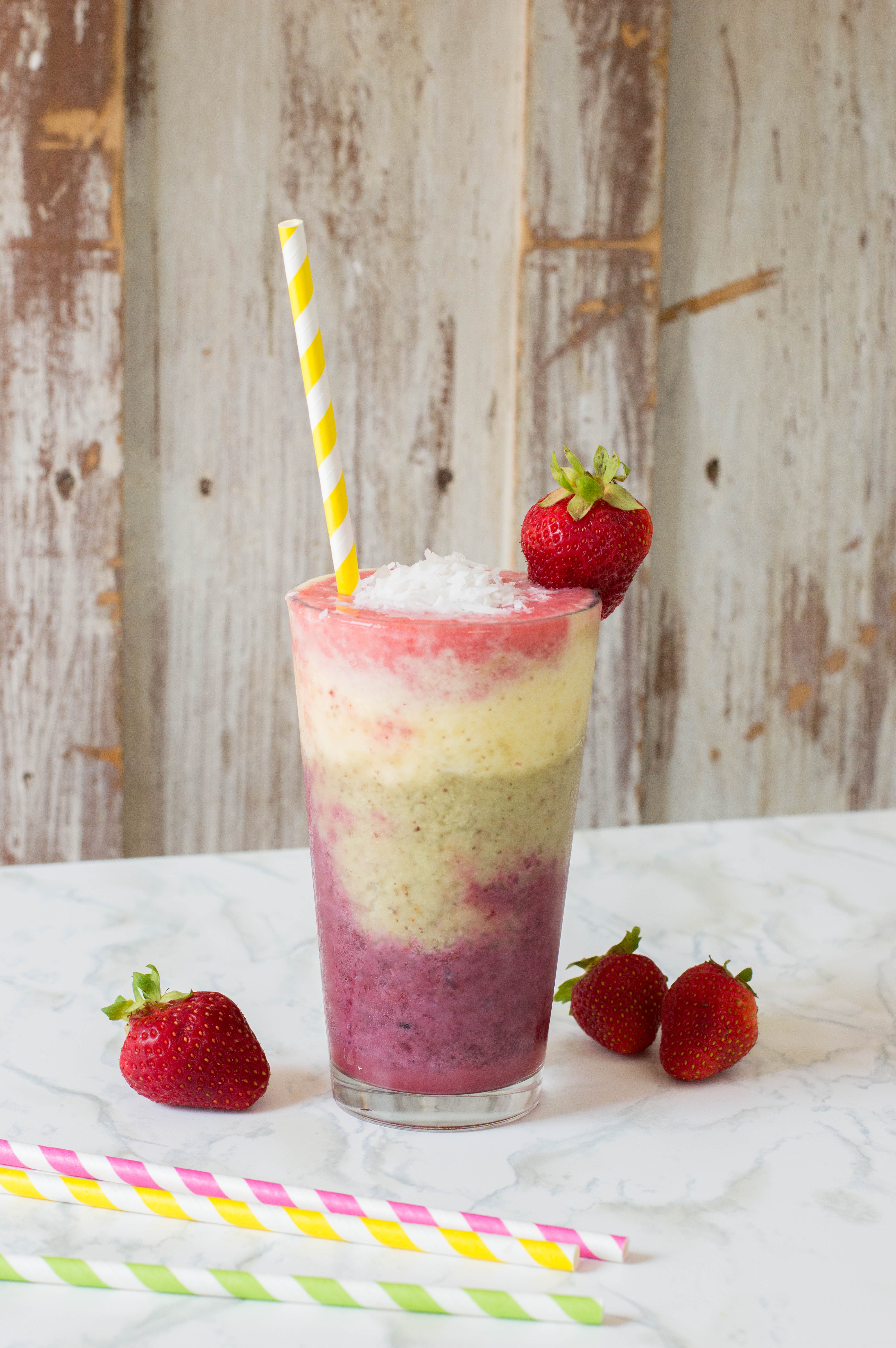 Rainbow Layered Fruit Smoothie  Recipe The SITS Girls