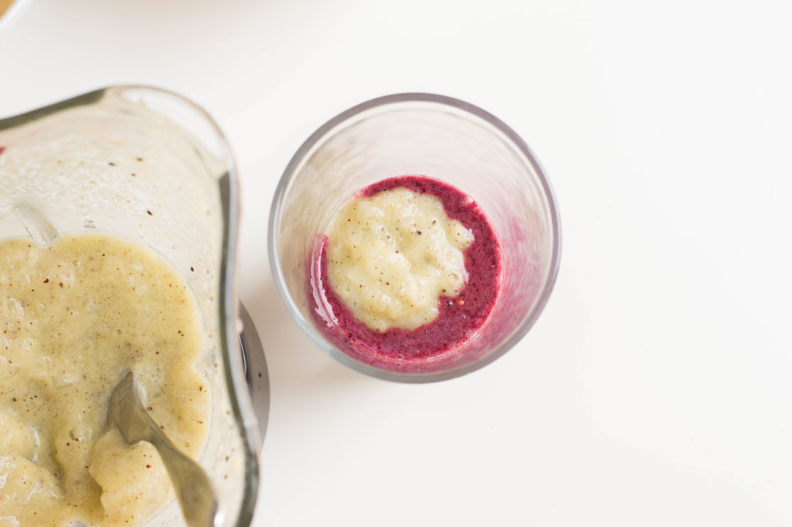 fruit smoothie in blender