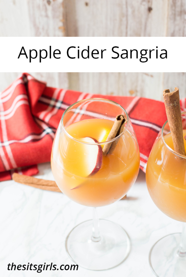 Apple Cider Sangria uses just a handful of ingredients, and is perfectly crisp and refreshing for fall. Make this recipe for all of your fall get togethers!
