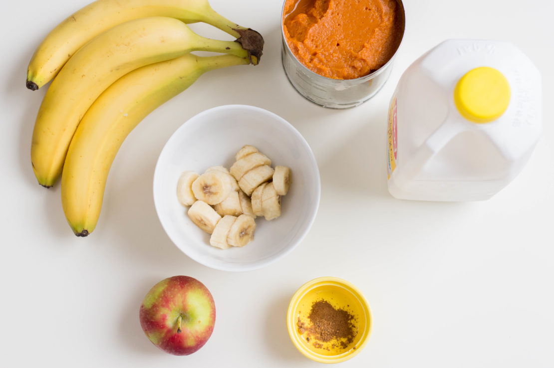 ingredients for pumpkin pie smoothie