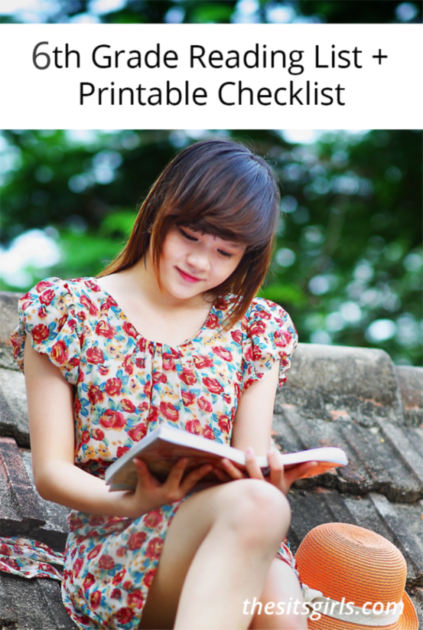 6th Grade Books 6th Grade Reading List Printable Checklist