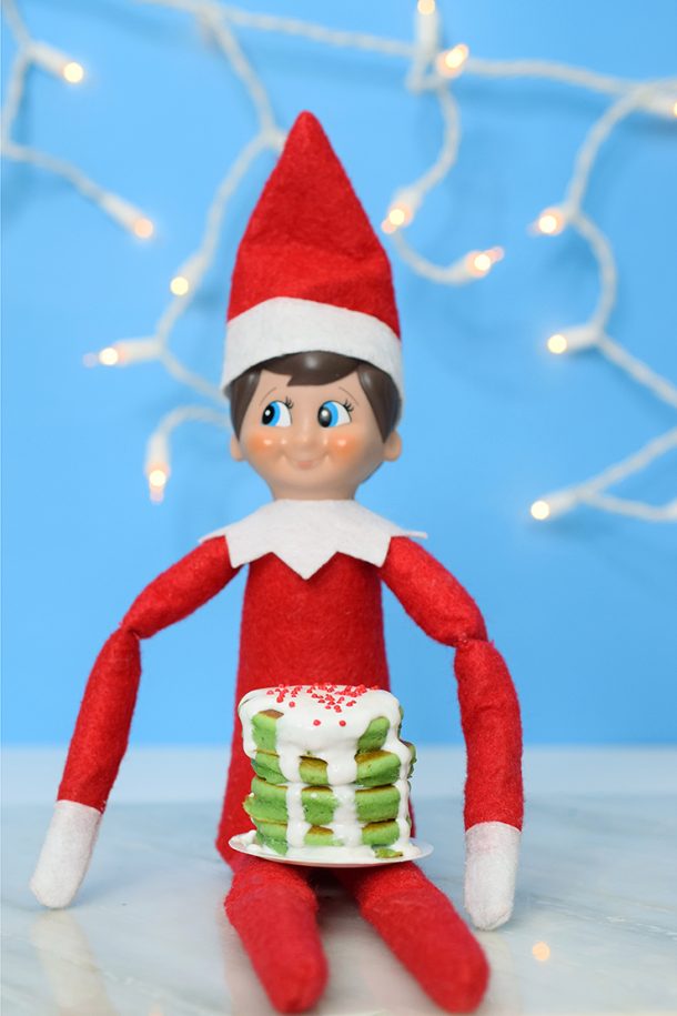 Elf on the Shelf MIni Pancake Breakfast with Elf-Sized Serving Plate